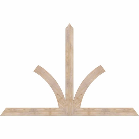 Ekena Millwork Richland Smooth Timber Gable Bracket, Douglas Fir, 96"W x 64"H x 1 1/2"D x 5 1/2"F, 16/12 Pitch GBW096X64X0206RIC00SDF